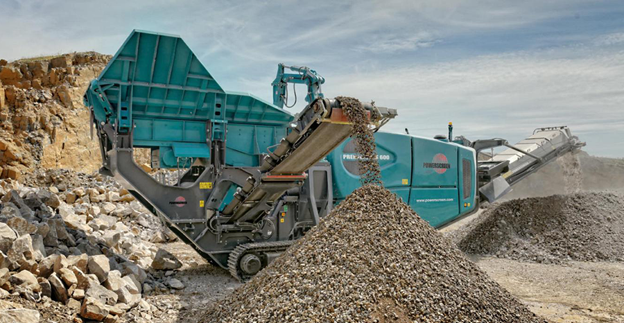 powerscreen premiertrak 600 material crushing